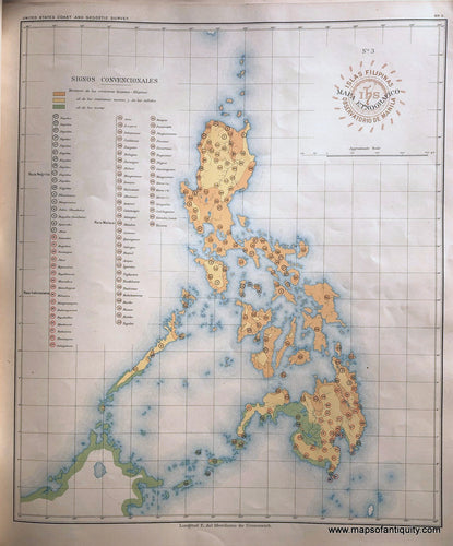 '-Ethnographfic-Map-of-the-Philipines-or-Filipinas-Asia-Southeast-Asia-&-Indonesia-1899-P.-Jose-Algue/USC&GS-Maps-Of-Antiquity-1800s-19th-century