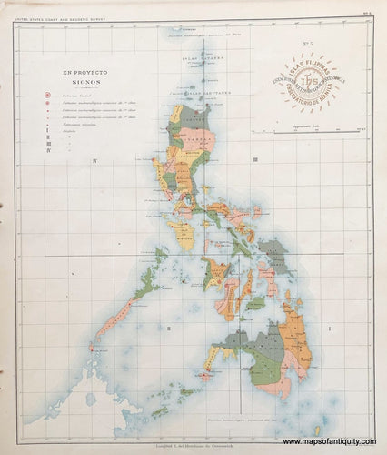 '-Seismic-Meteorological-Stations-of-the-Philipines/Filipinas-Asia-Southeast-Asia-&-Indonesia-1899-P.-Jose-Algue/USC&GS-Maps-Of-Antiquity-1800s-19th-century