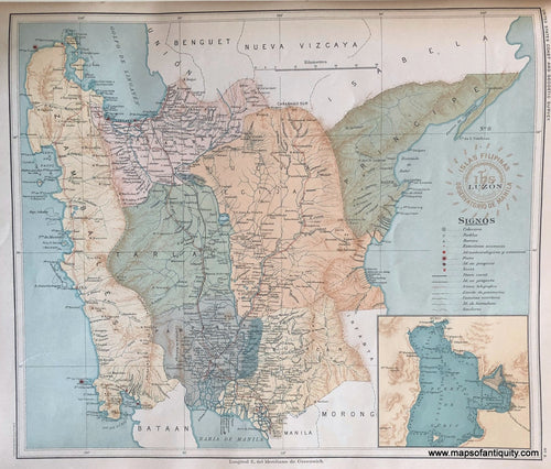 '-Northern-Luzon-in-the-Philippines-Asia-Southeast-Asia-&-Indonesia-1899-P.-Jose-Algue/USC&GS-Maps-Of-Antiquity-1800s-19th-century