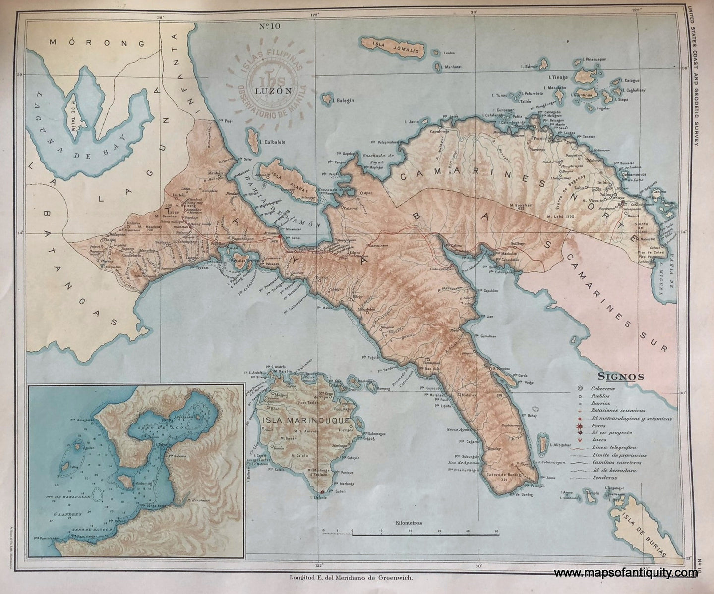 '-Central-Luzon-in-the-Philippines-Map-no.-10-Asia-Southeast-Asia-&-Indonesia-1899-P.-Jose-Algue/USC&GS-Maps-Of-Antiquity-1800s-19th-century