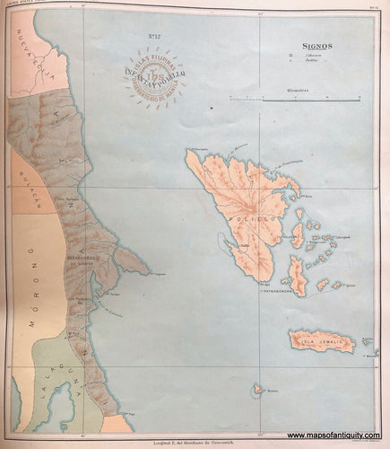 '-Infanta-and-Polillo-Philippines-Asia-Southeast-Asia-&-Indonesia-1899-P.-Jose-Algue/USC&GS-Maps-Of-Antiquity-1800s-19th-century