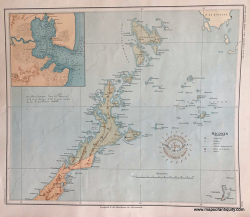 '-Northern-Paragua-Island-Philipines-Asia-Southeast-Asia-&-Indonesia-1899-P.-Jose-Algue/USC&GS-Maps-Of-Antiquity-1800s-19th-century