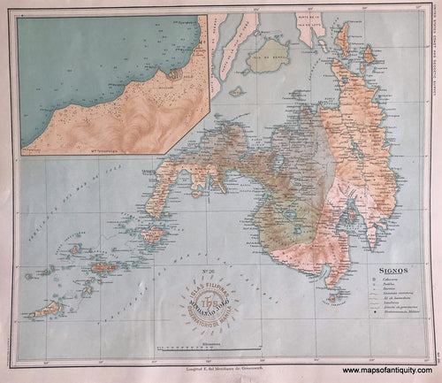 '-Mindanao-and-Jolo-Islands-Philippines-Asia-Southeast-Asia-&-Indonesia-1899-P.-Jose-Algue/USC&GS-Maps-Of-Antiquity-1800s-19th-century