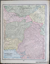 Load image into Gallery viewer, 1892 - Asia; versos: Principal Cities of the Old World, Central Asia - Antique Chart
