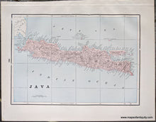 Load image into Gallery viewer, Genuine-Antique-Printed-Color-Comparative-Chart-Java;-verso:-Sumatra-Oceania--1892-Home-Library-&amp;-Supply-Association-Maps-Of-Antiquity-1800s-19th-century
