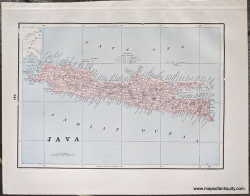 Genuine-Antique-Printed-Color-Comparative-Chart-Java;-verso:-Sumatra-Oceania--1892-Home-Library-&-Supply-Association-Maps-Of-Antiquity-1800s-19th-century