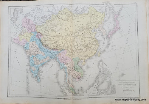 Genuine-Antique-Map-Carte-Physique-et-Politique-de-l'Asie-Orientale---Physical-and-Political-Map-of-Eastern-Asia-1875-Drioux-&-Leroy-ASI511-Maps-Of-Antiquity