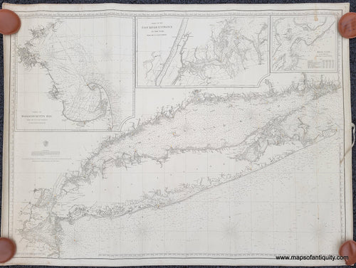 Genuine-Antique-Nautical-Chart-Untitled-Long-Island-1860-Charles-Copley-Maps-Of-Antiquity
