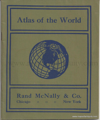 Genuine-Antique-Atlas-Atlas-of-the-World-1917-Rand-McNally-&-Co.-Maps-Of-Antiquity