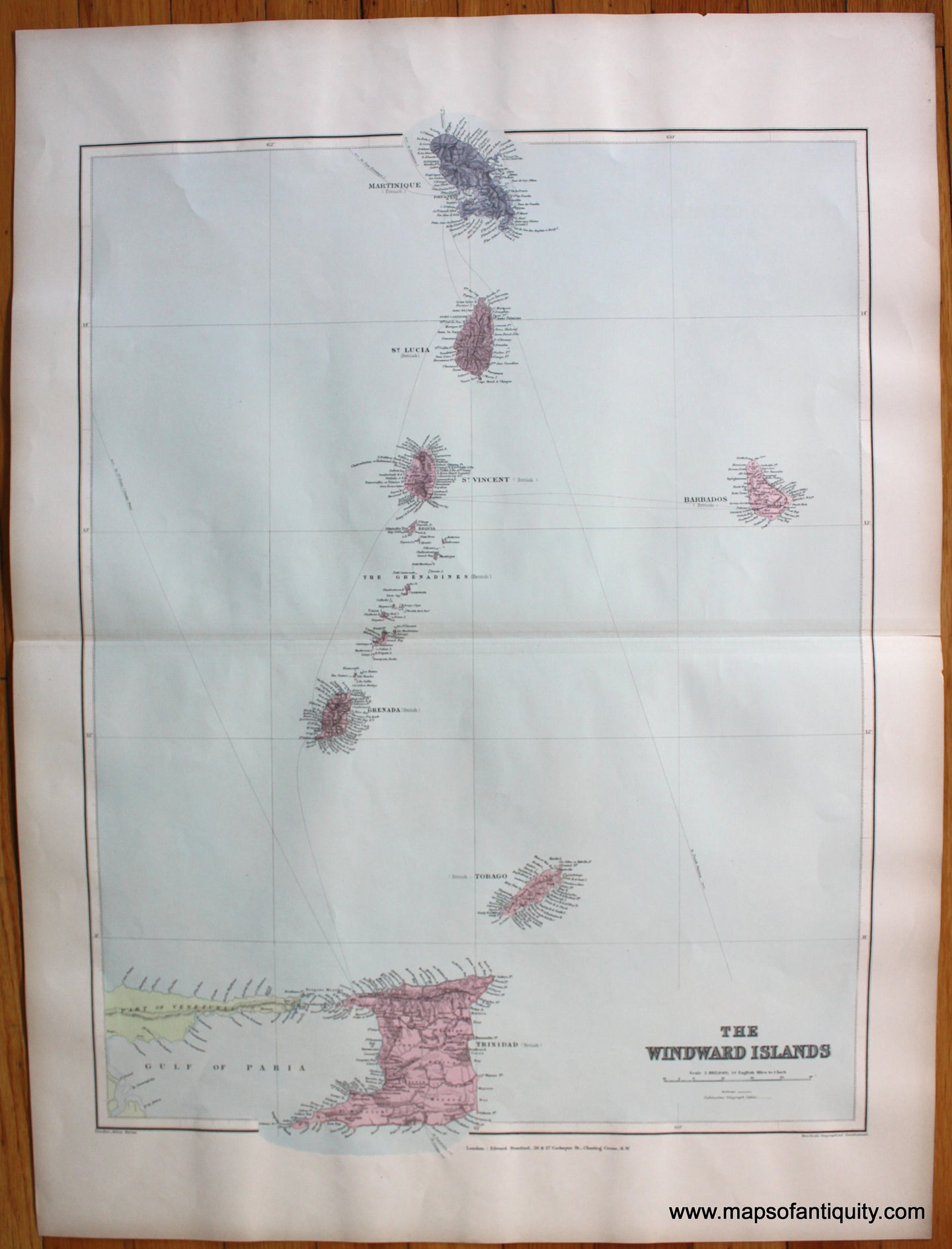Antique-Map-The-Windward-Islands
