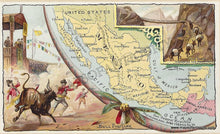 Load image into Gallery viewer, Antique-Chromolithograph-Map-Mexico-1890-Arbuckle-1800s-19th-century-Maps-of-Antiquity
