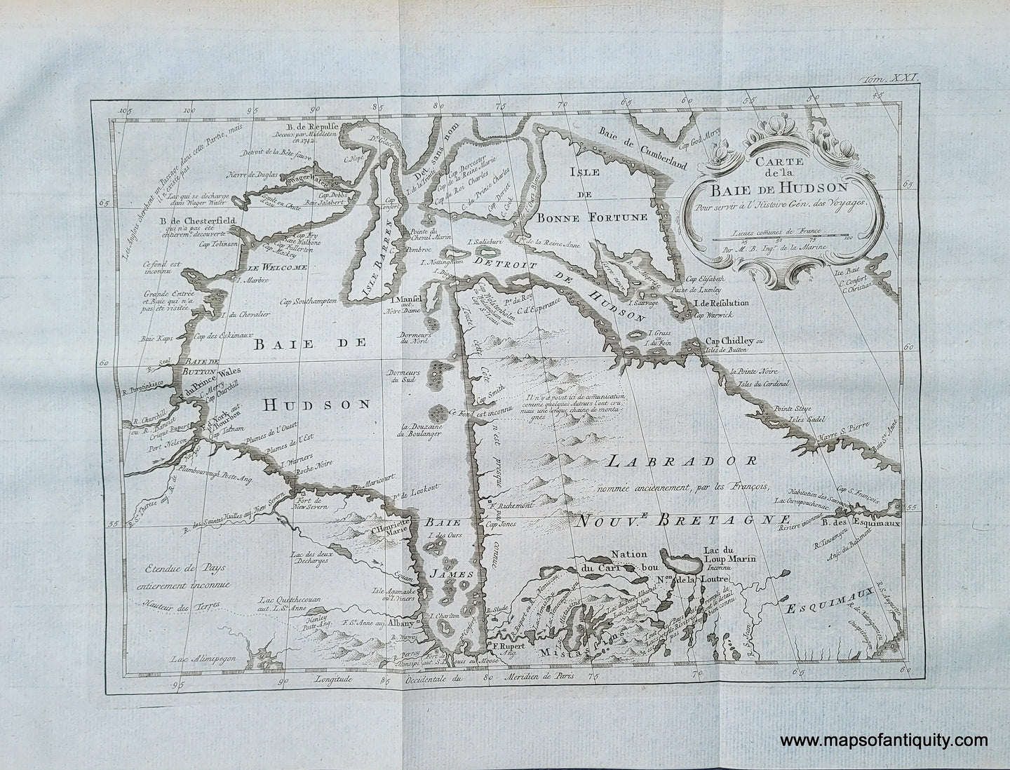 Antique-Map-Hudson-Bay-Canada-Bellin-1757