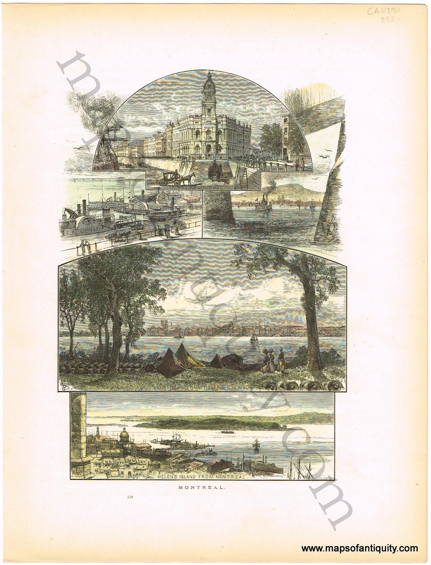 Hand-Colored-Woodcut-Engraving-Montreal-(Canada)-Canada-Montreal-1872-Picturesque-America-Maps-Of-Antiquity