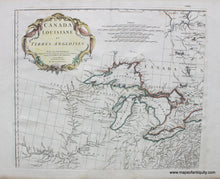 Load image into Gallery viewer, Set-of-2-Antique-Hand-Colored-Maps-Canada-Louisiane-et-Terres-Angloises-Canada--1755-D&#39;Anville-Maps-Of-Antiquity

