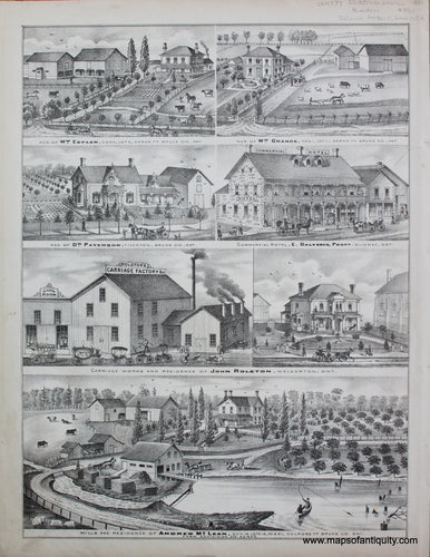 Antique-Hand-Black-and-White-Illustration-Ontario-Scenes-North-America-Canada-1881-Belden-Maps-Of-Antiquity