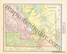 Load image into Gallery viewer, Antique-Printed-Color-Map-Manitoba-verso:-Northwest-Territories-Alberta-Assiniboia-Athabasca-&amp;-Saskatchewan-North-America-Canada-1900-Cram-Maps-Of-Antiquity
