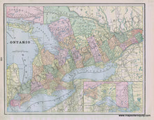 Load image into Gallery viewer, Antique-Map-Province-Provinces-Canada-Canadian-Quebec-Ontario-Home-Library-and-Supply-Association-Pacific-Coast-1892-1890s-1800s-Late-19th-Century-Maps-of-Antiquity-
