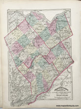 Load image into Gallery viewer, 1875 - Sheet with two maps: Plan of Ottawa / Counties of Lanark, Leeds, Grenville, and Carleton - Antique Map
