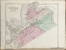 Load image into Gallery viewer, Antique-Map-Sheet-with-two-maps:-Plan-of-Ottawa-/-Counties-of-Lanark-Leeds-Grenville-and-Carleton--1875-Walling-/-Tackabury-Canada-Civil-War-1800s-19th-century-Maps-of-Antiquity
