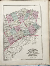 Load image into Gallery viewer, 1875 - Sheet with two maps: Counties of Dundas, Russell, Prescott, Stormont, and Glengary / Plan of Hamilton, Wentworth County, Ontario - Antique Map
