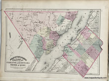 Load image into Gallery viewer, 1875 - Sheet with three maps: Plan of the City of Quebec from a drawing by Paul Cousin / County of Gaspe and parts of Bonaventure and Rimouski / Counties of Charlevoix and Kamouraska - Antique Map
