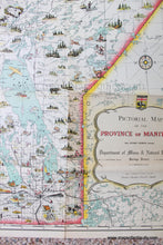 Load image into Gallery viewer, 1948 - Pictorial Map of the Province of Manitoba - Antique Map
