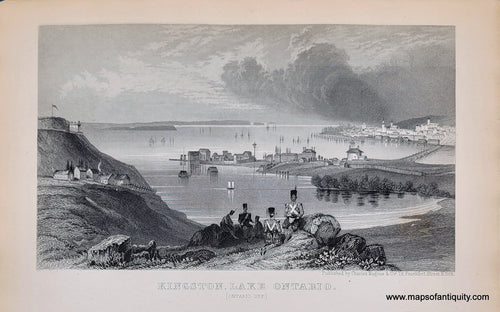 Genuine-Antique-Print-Kingston-Lake-Ontario--Ontario-See--1860-Magnus-Maps-Of-Antiquity