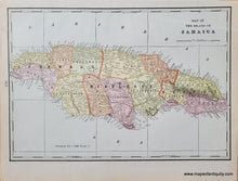 Load image into Gallery viewer, Antique-Printed-Color-Map-Map-of-The-Island-of-Jamaica-Verso:-Bahama-Islands-******-Caribbean-&amp;-Latin-America-Caribbean-c.-1900-Cram-Maps-Of-Antiquity
