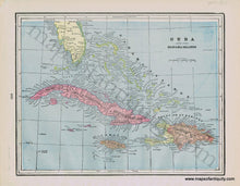 Load image into Gallery viewer, 1892 - Central America, verso: Cuba and the Bahama Islands - Antique Map
