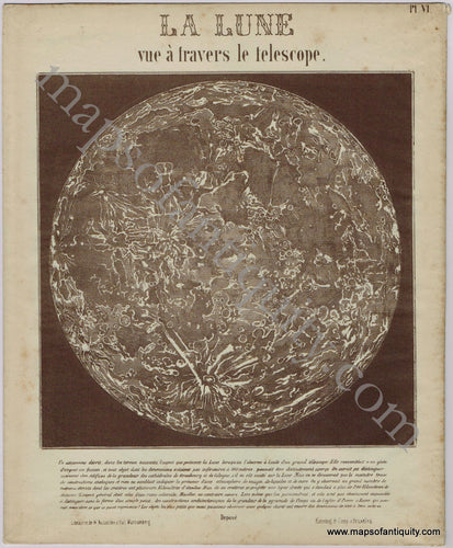 Antique-Map-la-lune-vue-a-travers-le-telescope-celestial-print-earth-1862-Nitzschke-Bilder-Atlas-1860s-1800s-19th-century-Maps-of-Antiquity
