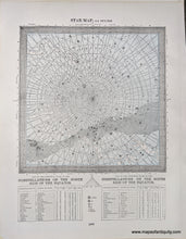 Load image into Gallery viewer, 1892 - Star Map No. 5 North Polar; verso: Star Map No. 6 South Polar - Antique Chart
