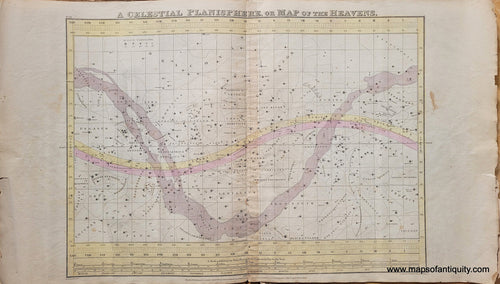 Genuine-Antique-Map-Planisphere-of-the-Whole-Heavens-on-Mercator's-Projection-1833-Burritt-Maps-Of-Antiquity