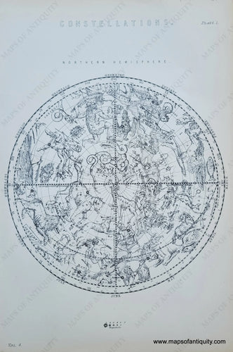 Genuine-Antique-Print-Constellations-Northern-Hemisphere-1870-unknown-Maps-Of-Antiquity