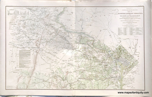 Antique-Lithograph-Print-Plate-7.-Northeast-Virginia-and-Vicinity-of-Washington.-Sheet-1-1891-US-War-Dept.-Civil-War-Civil-War-1800s-19th-century-Maps-of-Antiquity