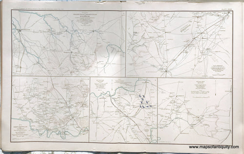 Antique-Lithograph-Print-Plate-34.-Vicinity-of-Readyville-Tenn.-Bradyville-Tenn.-and-Woodbury-Tenn.-June-26th-1863-/-Shelbyville-Tenn.-and-vicinity-June-10th-1863-plus-3-quick-maps.-1892-US-War-Dept.-Civil-War-Civil-War-1800s-19th-century-Maps-of-Antiquity