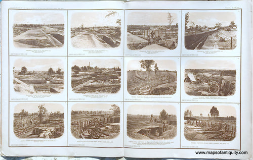 Antique-Lithograph-Print-Plate-127.-Six-photographic-views-of-Federal-Forts-Atlanta-Ga..-Four-views-of-Rebel-Forts-Atlanta-Ga..-Two-views-of-Rebel-Batteries-Atlanta-Ga..-1894-US-War-Dept.-Civil-War-Civil-War-1800s-19th-century-Maps-of-Antiquity