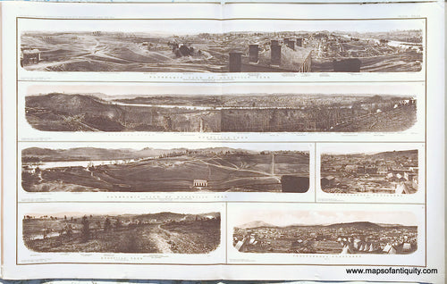 Antique-Lithograph-Print-Plate-130.-Four-panoramic-views-of-Knoxville-Tenn.-/-Two-views-of-Chattanooga-Tenn.-1894-US-War-Dept.-Civil-War-Civil-War-1800s-19th-century-Maps-of-Antiquity