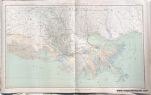 Load image into Gallery viewer, 1894 - Plate 156. General Topographical Map. Sheet XXI. Sections of Louisiana and Mississippi. - Antique Print
