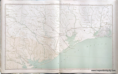 Antique-Lithograph-Print-Plate-157.-General-Topographical-Map.-Sheet-XXII.-Parts-of-Texas-and-Louisiana.-1894-US-War-Dept.-Civil-War-Civil-War-1800s-19th-century-Maps-of-Antiquity