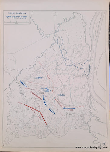 Genuine-Antique-Map-Shiloh-Campaign-Situation-at-the-Close-of-the-Second-Day-of-the-Battle-7-April-1862-1948-Matthew-Forney-Steele-Dept-of-Military-Art-and-Engineering-US-Military-Academy-West-Point-Maps-Of-Antiquity