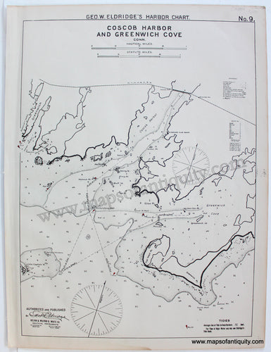 Antique-Map-Cos-Cob-Harbor-and-Greenwich-Cove-Conn.