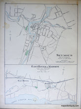 Load image into Gallery viewer, 1893 - City of Ansonia, verso Guilford, Seymour, East River &amp; Madison (CT) - Antique Map
