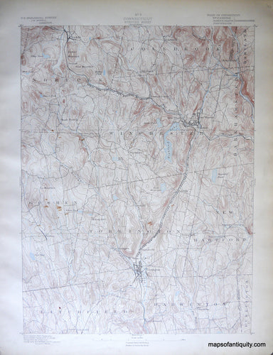 Connecticut-CT-Winsted-sheet-antique-topographical-map-1890-1800s-19th-century