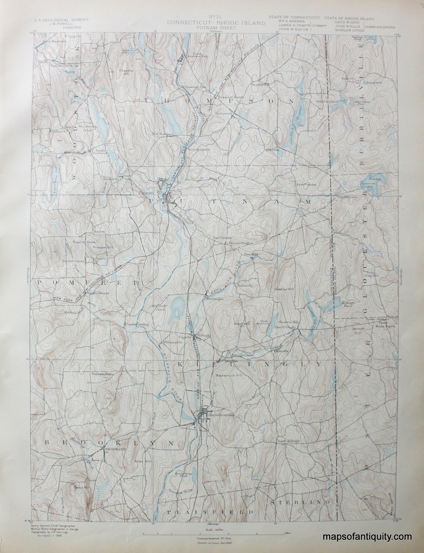 Topographical-Map-CT-Putnam-sheet-antique-topo-map-United-States-Connecticut-1888-USGS-Maps-Of-Antiquity