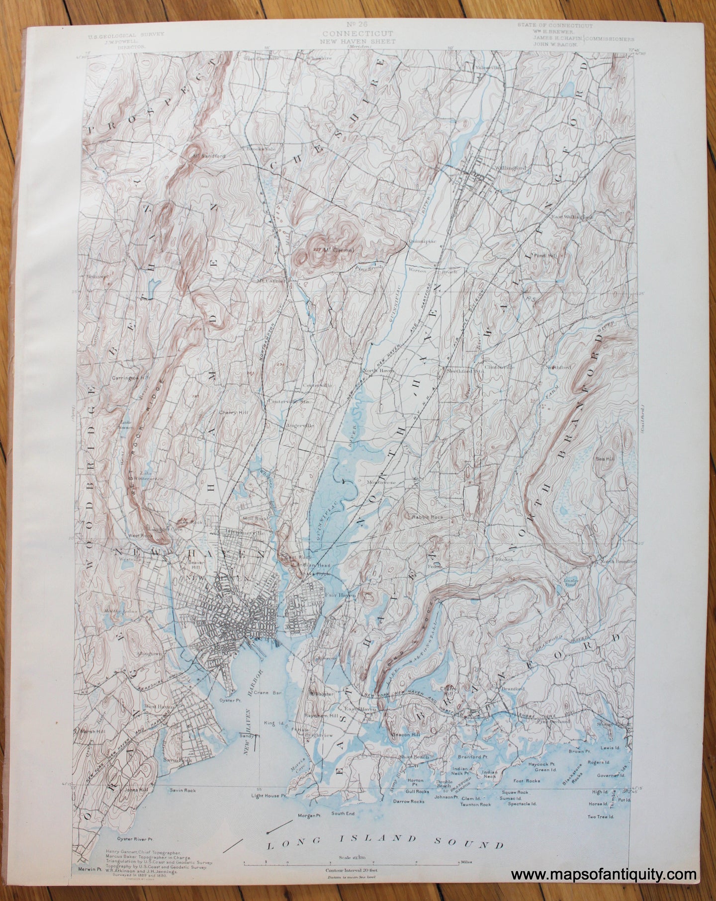 CT-New-Haven-sheet-antique-topo-map