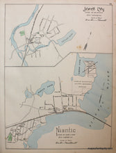 Load image into Gallery viewer, 1893 - City of Norwich, verso Niantic, Jewett City, Borough of Colchester, Baltic - Antique Map
