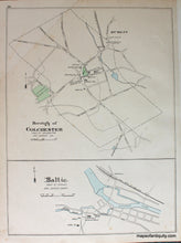 Load image into Gallery viewer, 1893 - City of Norwich, verso Niantic, Jewett City, Borough of Colchester, Baltic - Antique Map
