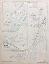 Load image into Gallery viewer, 1893 - City of New London, Connecticut, North and South Parts, verso Mystic, West Mystic, Eastern Point, Taftville, Noank, Lyme, Clarksville, Pawcatuck - Antique Map
