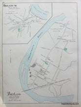 Load image into Gallery viewer, 1893 - City of Middletown, Connecticut, Clinton, Middle Haddam, verso Higganum, Portland, Old Saybrook, Fenwick - Antique Map
