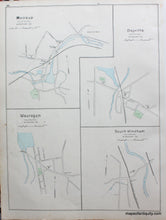 Load image into Gallery viewer, 1893 - Borough of Willimantic, Connecticut, Central Village, East Killingly, verso Brooklyn, Windham Center, Plainfield, Moosup, Dayville, Wauregan, South Windham - Antique Map
